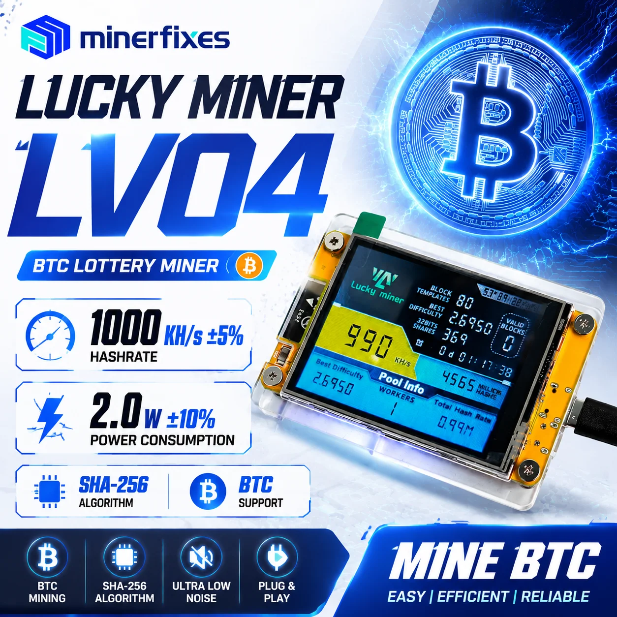 Espressif Esp32 - Криптомайнер Lucky Miner LV04 NerdMiner V2,