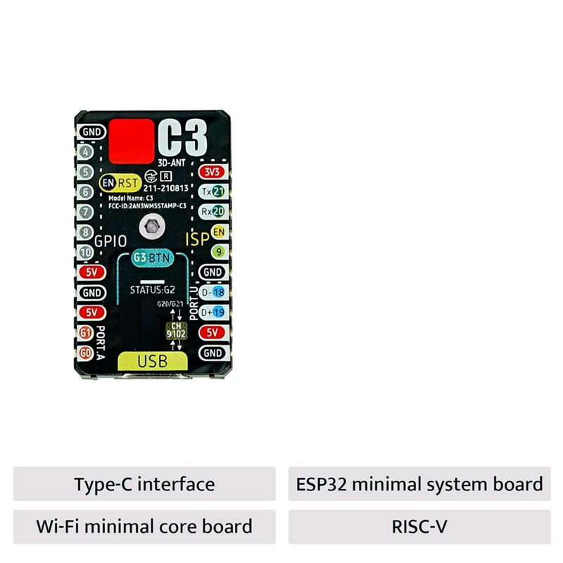 Плата разработки AS95-ESP32-C3 – обзор и цена Esp32 Wifi Bluetooth Module