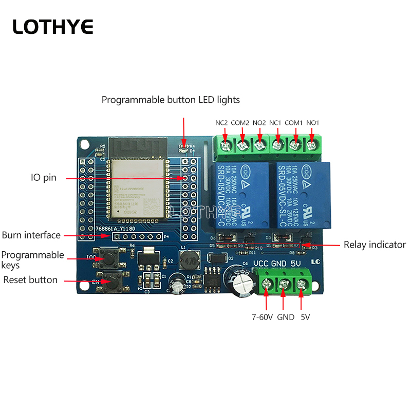 Модуль реле ESP32 с двумя кана – обзор и цена Esp32 Wifi Bluetooth Module