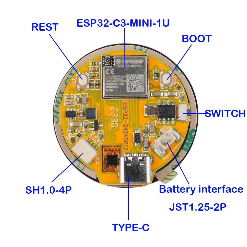 Дисплей ESP32 1,28 дюйма, моду – обзор и цена Esp32 C3